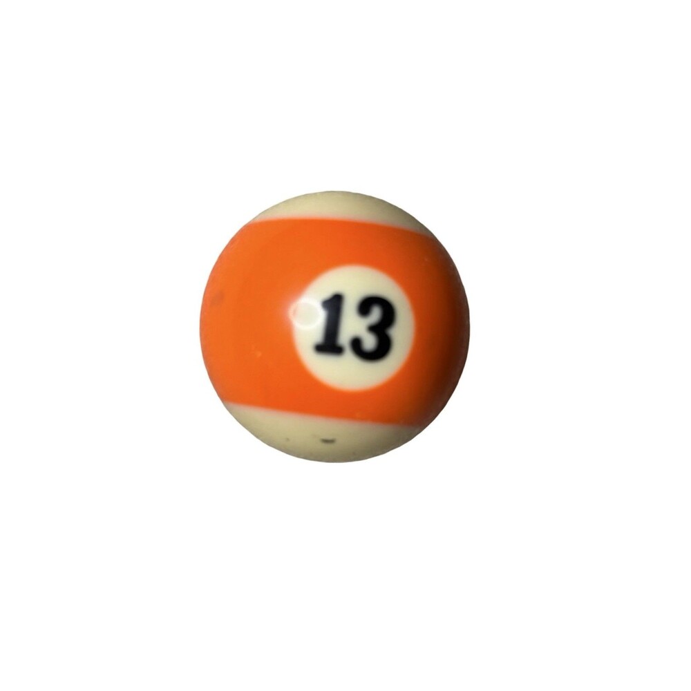 Replacement Vintage Billiard Pool Ball 2 1/4 Standard Reg Stripped Orange 13